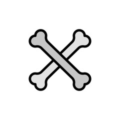 Bones icon. Simple color with outline vector elements of pirate icons for ui and ux, website or mobile application