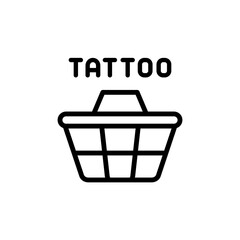 Tattoo, cart, shopping icon. Simple line, outline vector elements of tattooing icons for ui and ux, website or mobile application