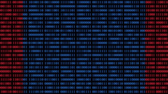 Mangolia Flag in Digital Binary Numbers cyber style matrix