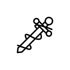 Sword, rope, tattoo icon. Simple line, outline vector elements of tattooing icons for ui and ux, website or mobile application