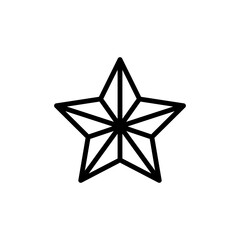 Star, tattoo icon. Simple line, outline vector elements of tattooing icons for ui and ux, website or mobile application