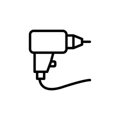 Tattoo machine, professional icon. Simple line, outline vector elements of tattooing icons for ui and ux, website or mobile application