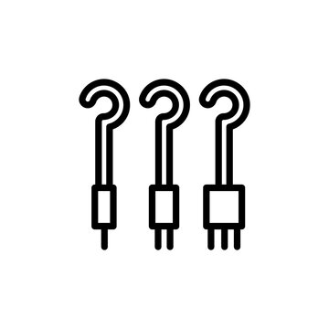 Tattoo needles icon. Simple line, outline vector elements of tattooing icons for ui and ux, website or mobile application