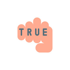 Fingers, true, tattoo icon. Simple color vector elements of tattooing icons for ui and ux, website or mobile application