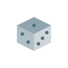 Dice, tattoo icon. Simple color vector elements of tattooing icons for ui and ux, website or mobile application