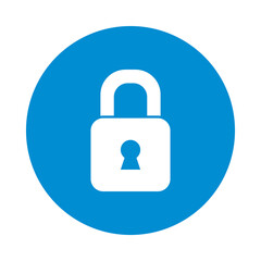 security padlock icon, block style