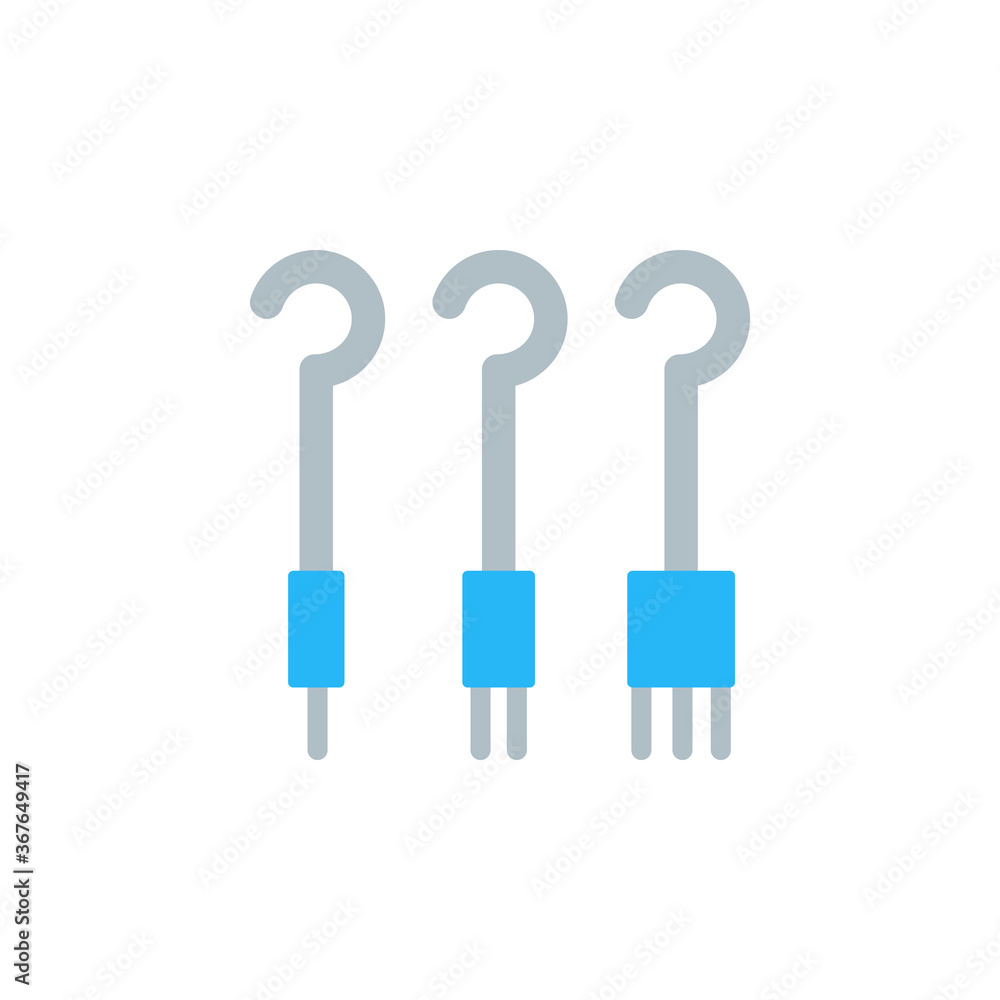 Poster tattoo needles icon. simple color vector elements of tattooing icons for ui and ux, website or mobil
