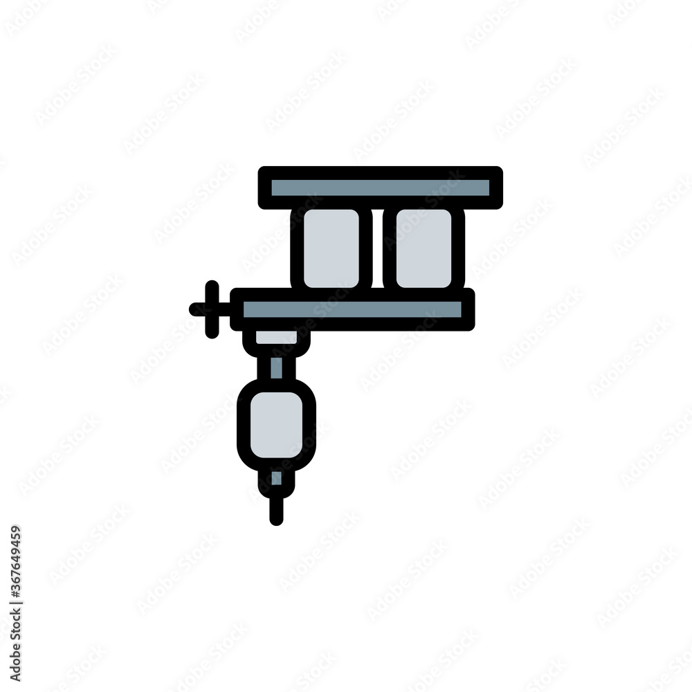 Poster tattoo device icon. simple color with outline vector elements of tattooing icons for ui and ux, webs