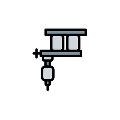 Tattoo device icon. Simple color with outline vector elements of tattooing icons for ui and ux, website or mobile application