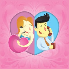 couple talking on phone