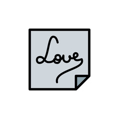 Love, tattoo icon. Simple color with outline vector elements of tattooing icons for ui and ux, website or mobile application