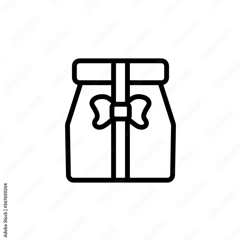 Poster gift, package, present icon. simple line, outline vector elements of present icons for ui and ux, we