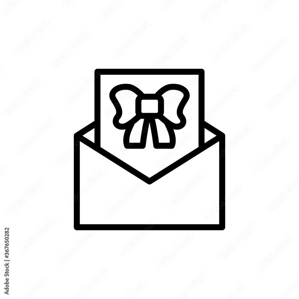 Poster present, ribbon, mail icon. simple line, outline vector elements of present icons for ui and ux, web