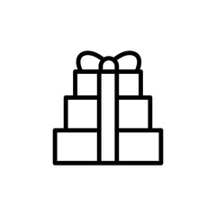 Gift, box, present icon. Simple line, outline vector elements of present icons for ui and ux, website or mobile application
