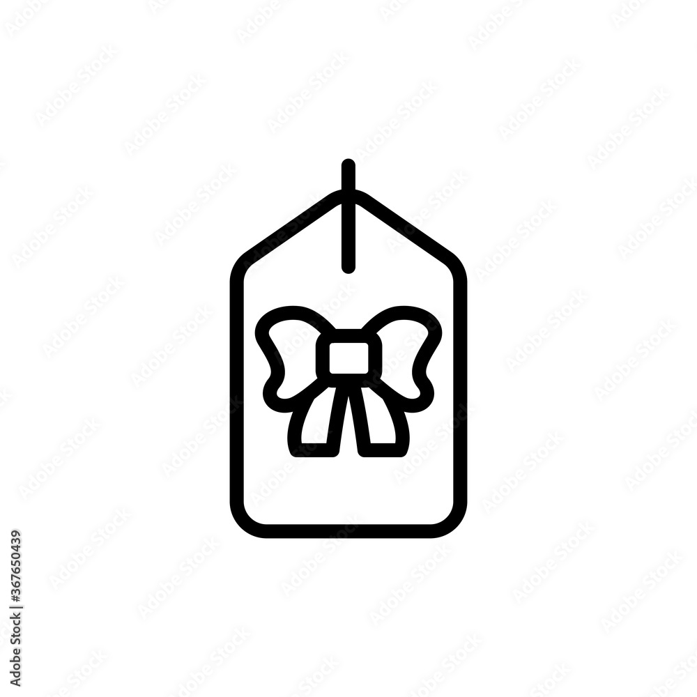 Poster ribbon, label icon. simple line, outline vector elements of present icons for ui and ux, website or 
