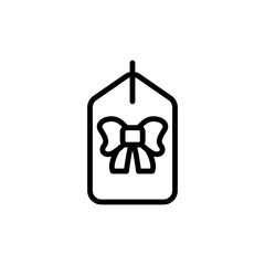 Ribbon, label icon. Simple line, outline vector elements of present icons for ui and ux, website or mobile application