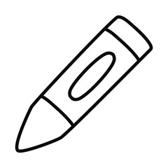 color pencil icon, line style