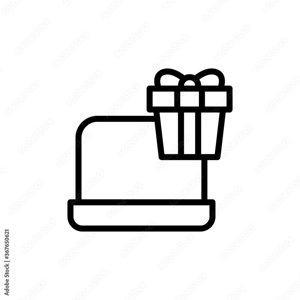 Poster notebook, gift, box icon. simple line, outline vector elements of present icons for ui and ux, websi