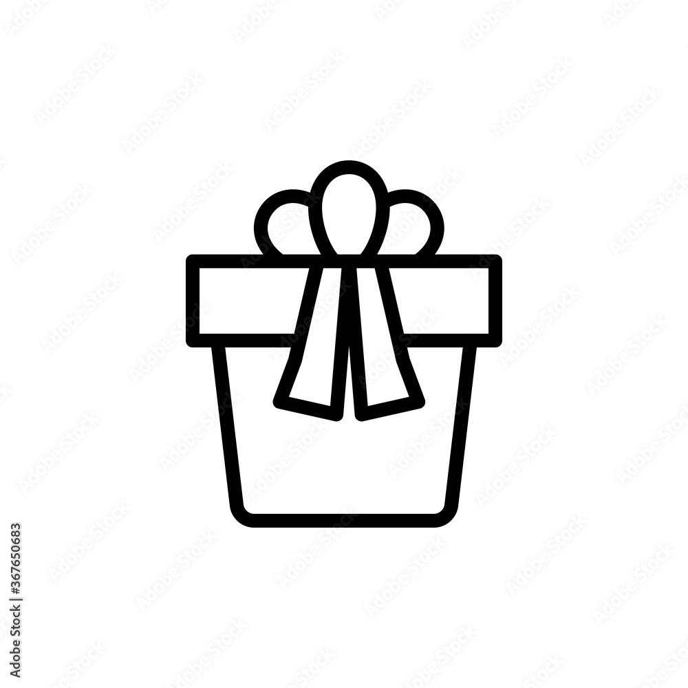 Poster gift, box, present icon. simple line, outline vector elements of present icons for ui and ux, websit