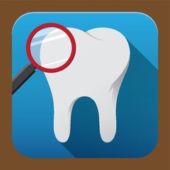 tooth with magnifier