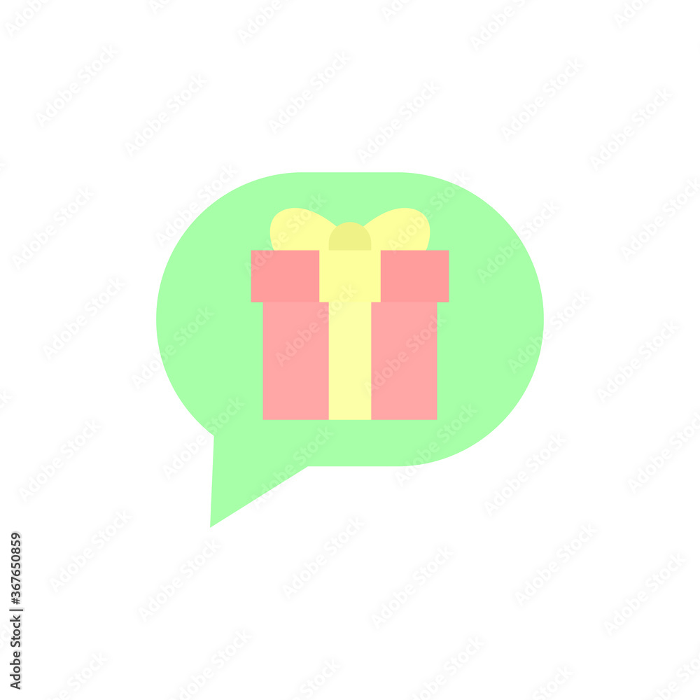 Poster gift, box, present, chart icon. simple color vector elements of present icons for ui and ux, website