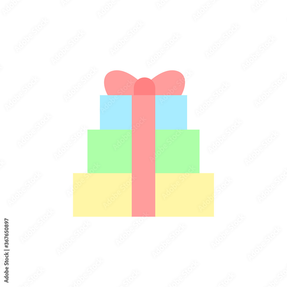Poster gift, box, present icon. simple color vector elements of present icons for ui and ux, website or mob