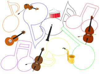 楽器の背景素材