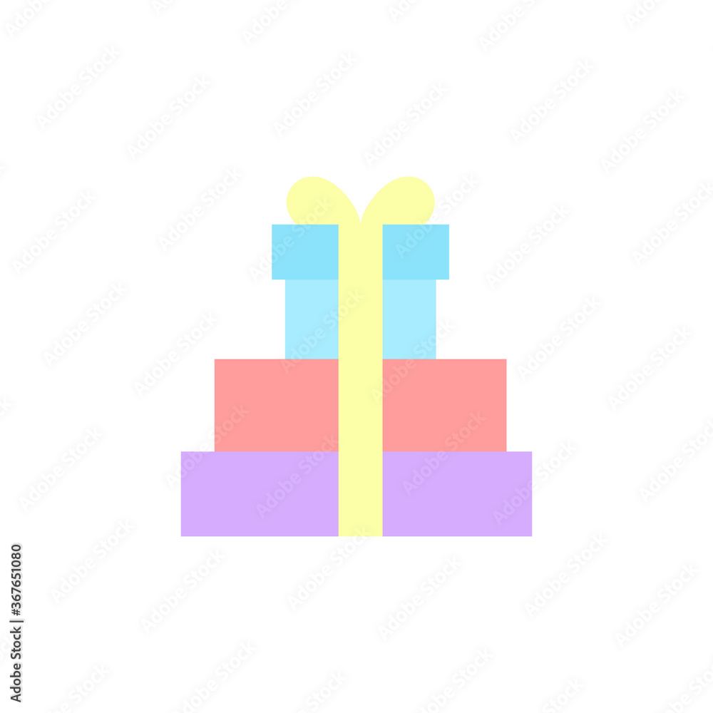 Poster gift, box, present icon. simple color vector elements of present icons for ui and ux, website or mob