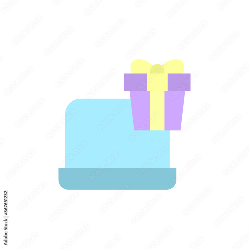 Poster notebook, gift, box icon. simple color vector elements of present icons for ui and ux, website or mo