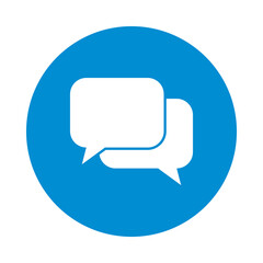 Naklejka premium communication speech bubbles icon, block style