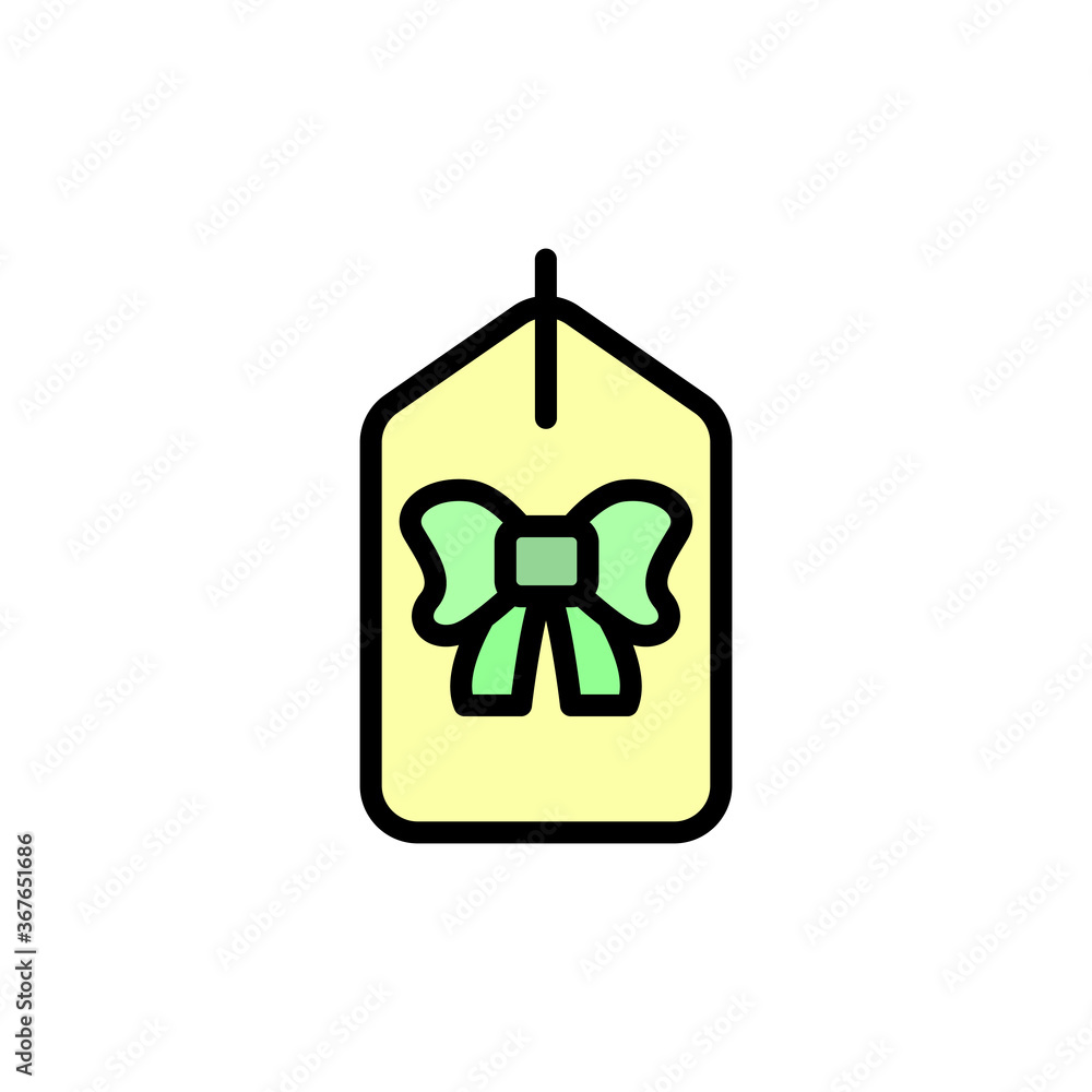 Poster ribbon, label icon. simple color with outline vector elements of present icons for ui and ux, websit