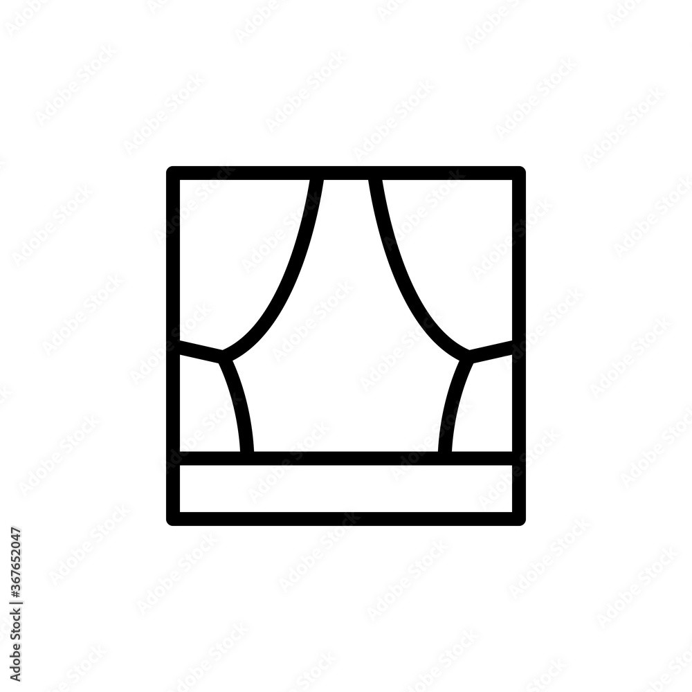 Poster stage, show icon. simple line, outline vector elements of cultural activities icons for ui and ux, w