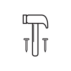 hammer with nails