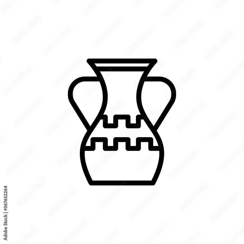 Sticker Vase, art icon. Simple line, outline vector elements of cultural activities icons for ui and ux, website or mobile application