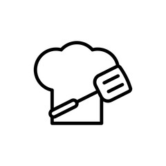 Cook hat, spatula icon. Simple line, outline vector elements of cultural activities icons for ui and ux, website or mobile application