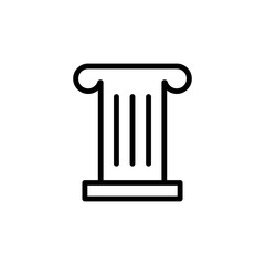 Column, art icon. Simple line, outline vector elements of cultural activities icons for ui and ux, website or mobile application