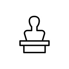 Sculpture, art icon. Simple line, outline vector elements of cultural activities icons for ui and ux, website or mobile application