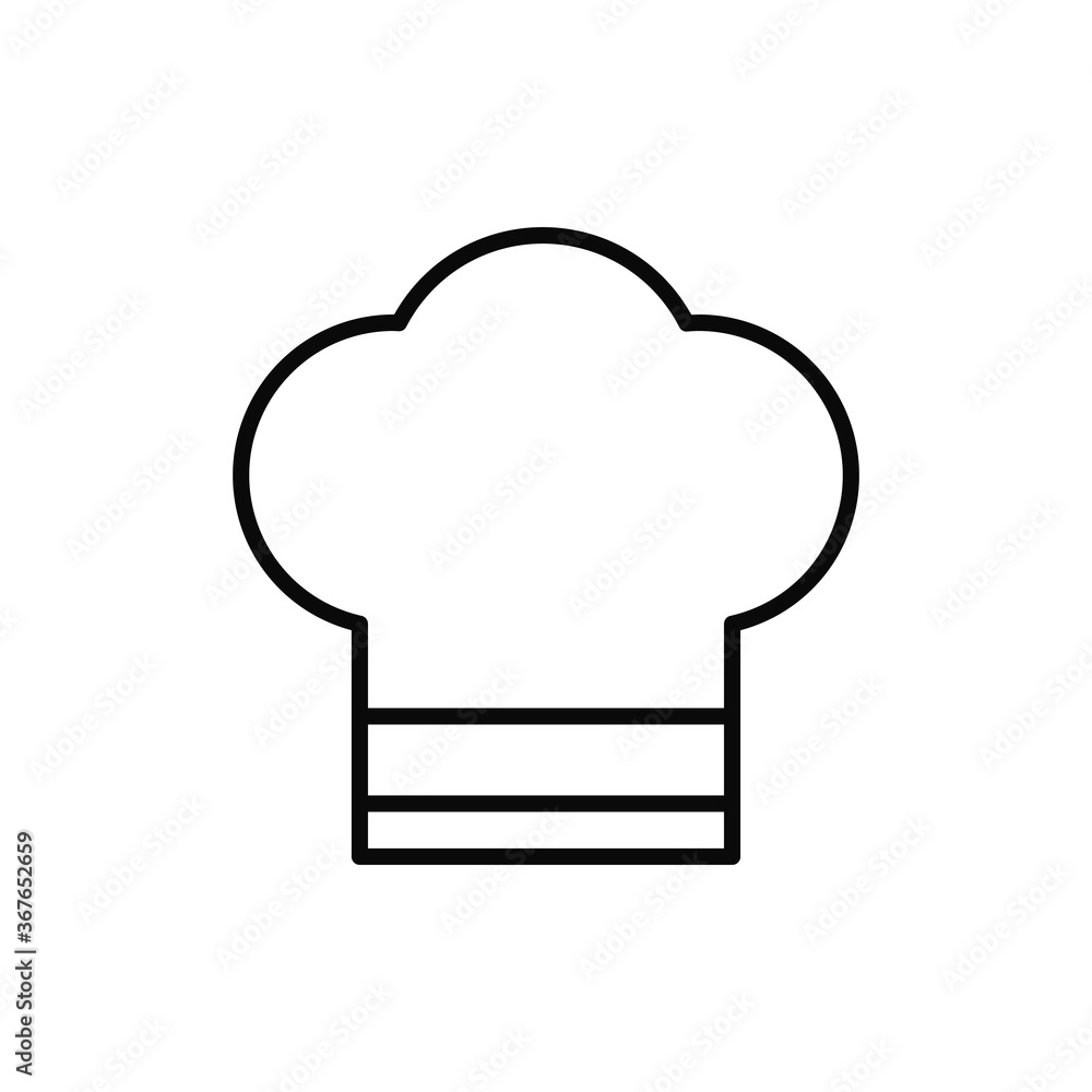 Poster cook, hat icon. simple line, outline vector elements of public catering icons for ui and ux, website