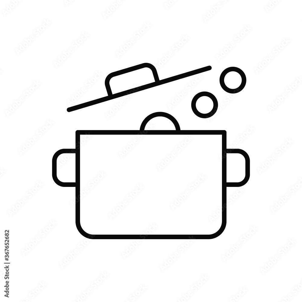 Poster pan, bubble icon. simple line, outline vector elements of public catering icons for ui and ux, websi