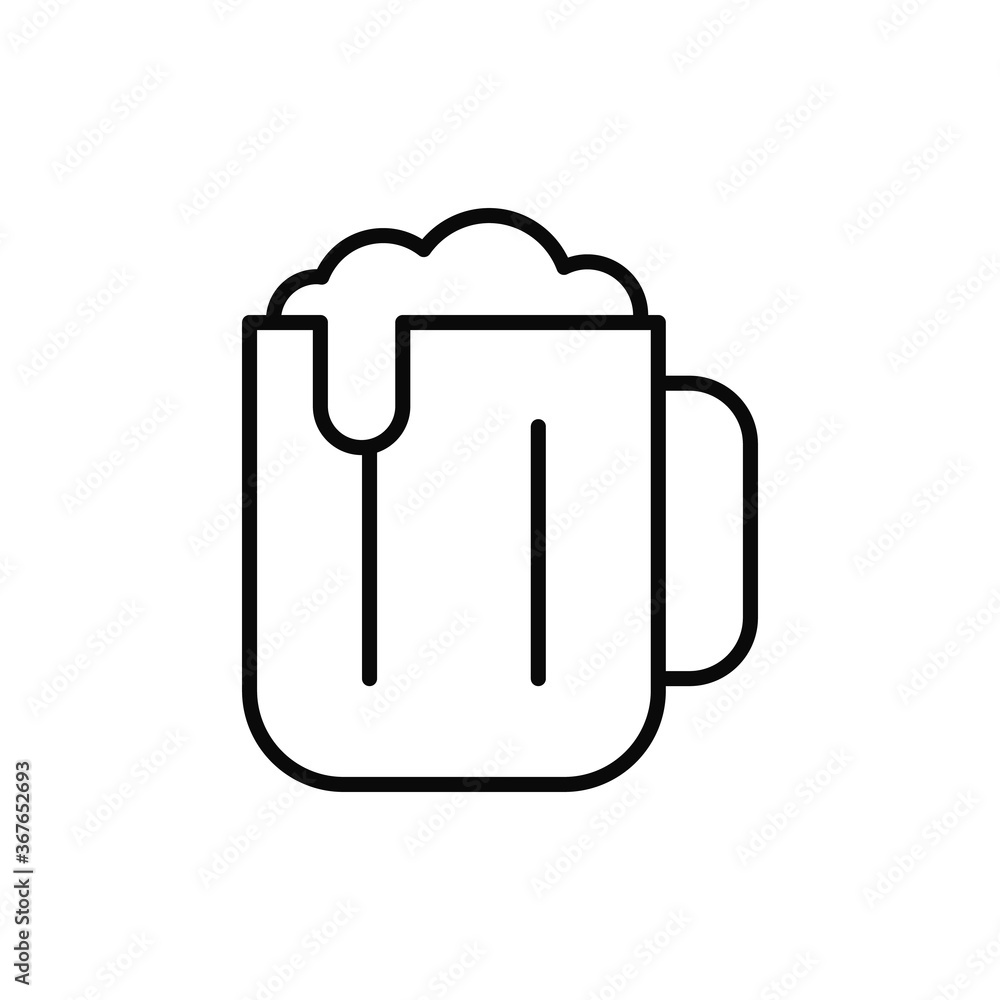Poster glass, beer icon. simple line, outline vector elements of public catering icons for ui and ux, websi
