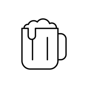 Glass, beer icon. Simple line, outline vector elements of public catering icons for ui and ux, website or mobile application