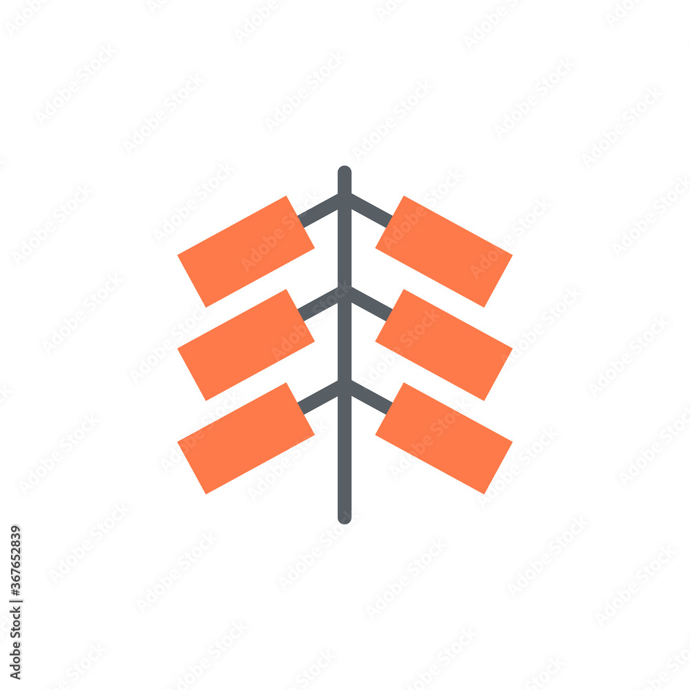 Poster firecrackers, firework icon. simple color vector elements of cultural activities icons for ui and ux