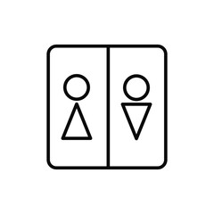 Sign, toilet icon. Simple line, outline vector elements of public catering icons for ui and ux, website or mobile application