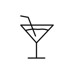 Cocktail, glass icon. Simple line, outline vector elements of public catering icons for ui and ux, website or mobile application