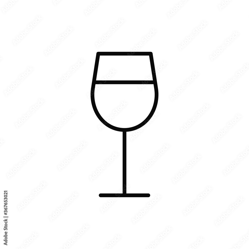 Poster wine, glass icon. simple line, outline vector elements of public catering icons for ui and ux, websi