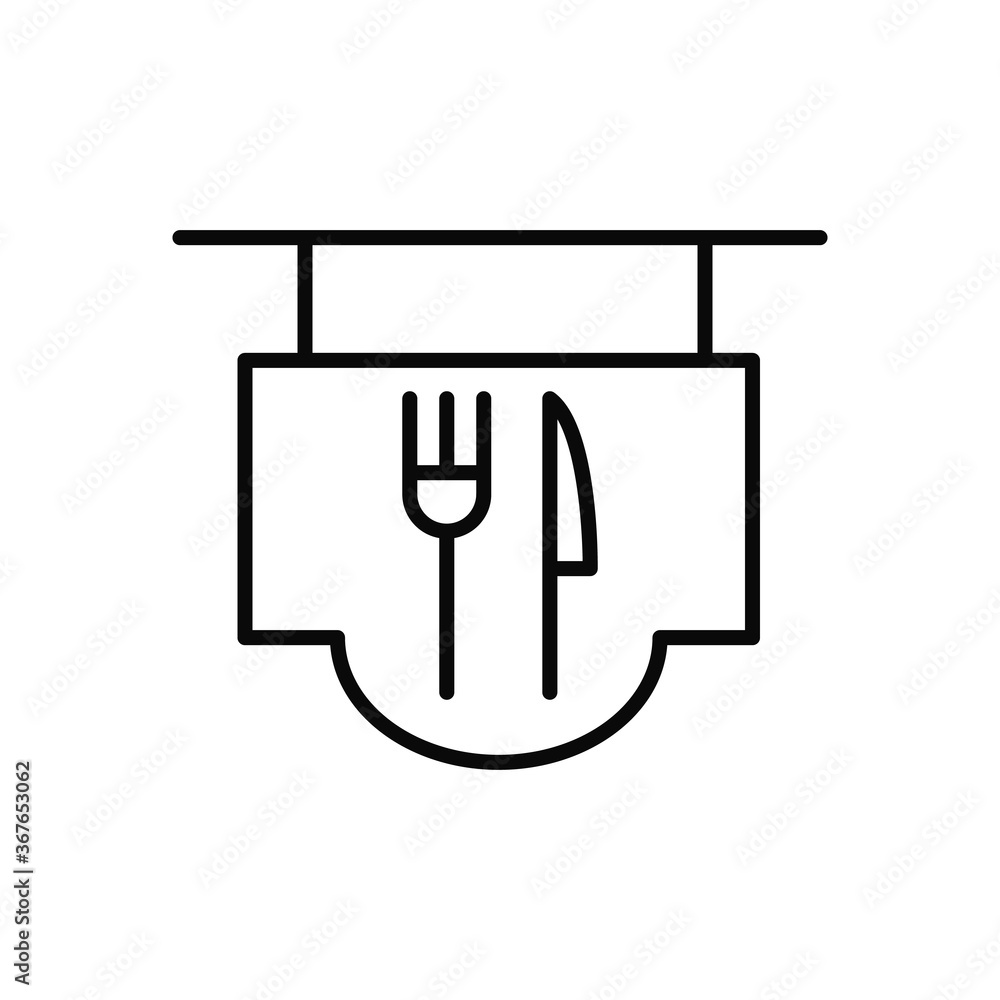 Poster sign, restaurant icon. simple line, outline vector elements of public catering icons for ui and ux, 