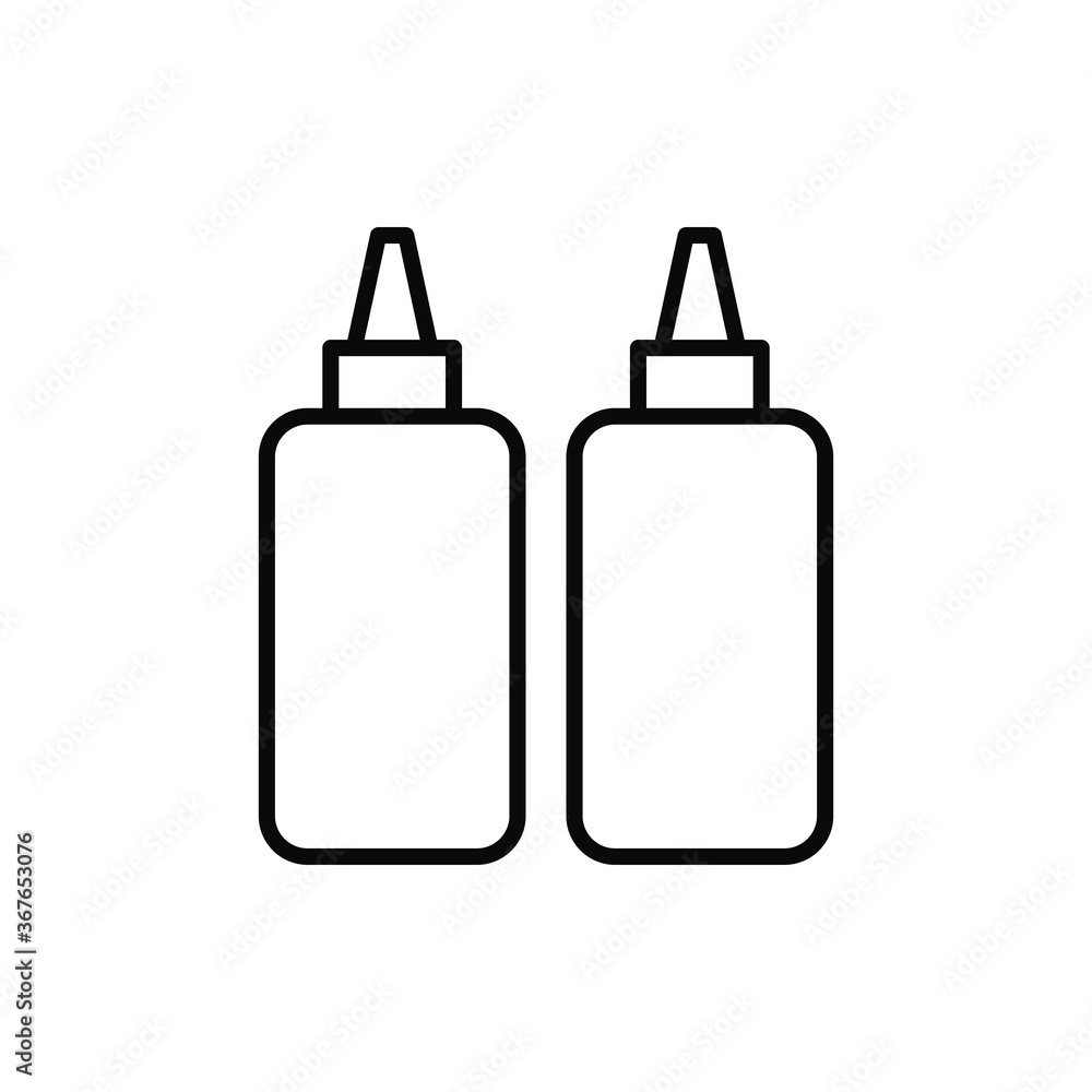 Poster ketchup, mustard icon. simple line, outline vector elements of public catering icons for ui and ux, 
