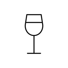 Wine, glass icon. Simple line, outline vector elements of public catering icons for ui and ux, website or mobile application