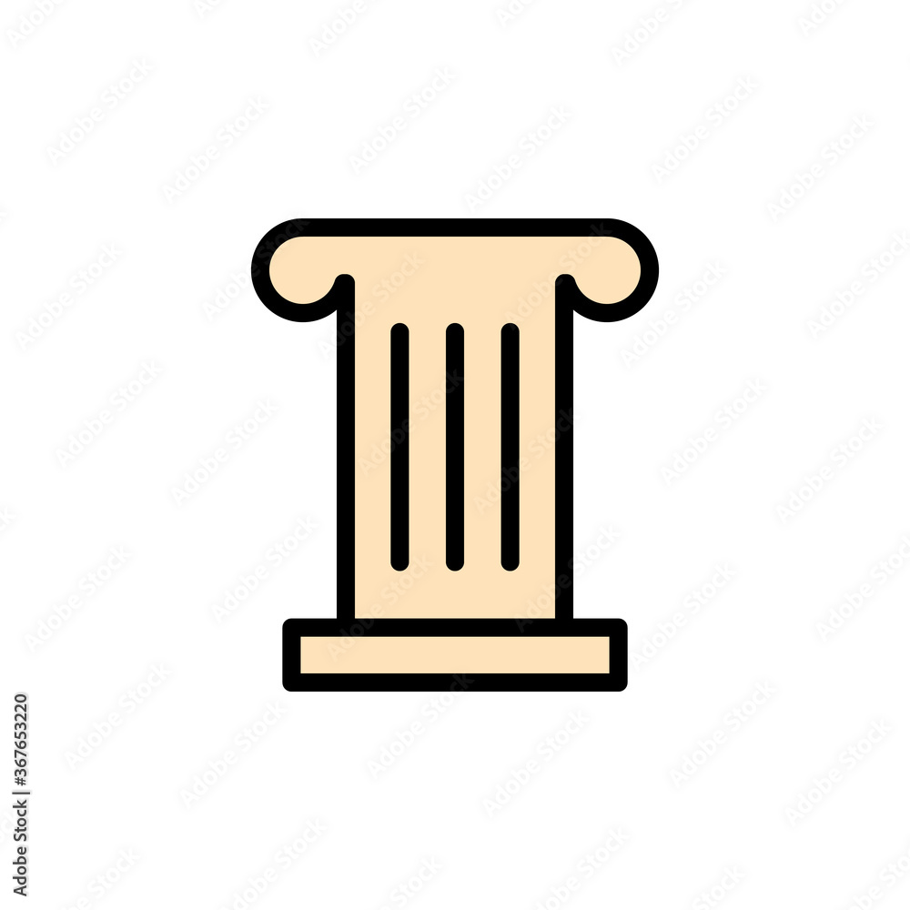 Poster column, art icon. simple color with outline vector elements of cultural activities icons for ui and 