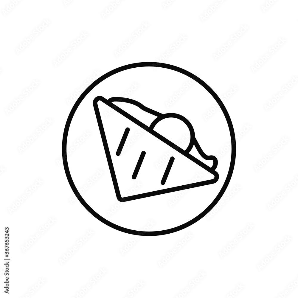 Aufkleber sandwich, plate icon. simple line, outline vector elements of public catering icons for ui and ux, w